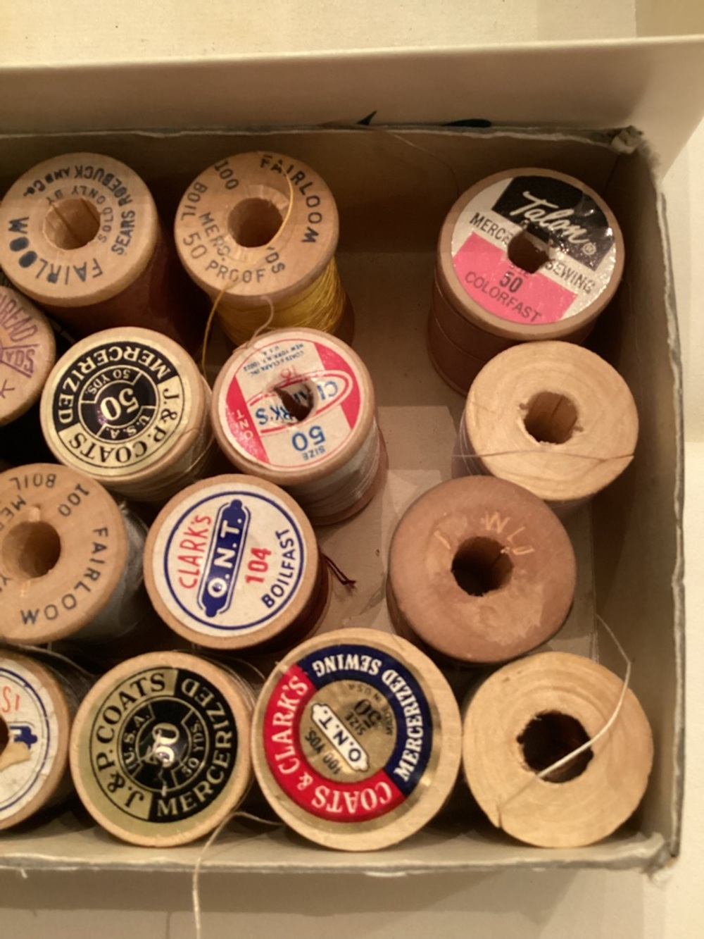 VTG Wooden Spools of Thread (29) Clark’s , Clark’s & Coats - Picture 5 of 11